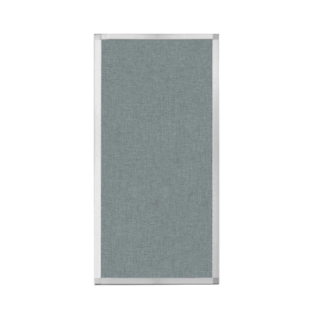 Hush Panel Configurable Cubicle Partition 2' X 4' Sea Green Fabric